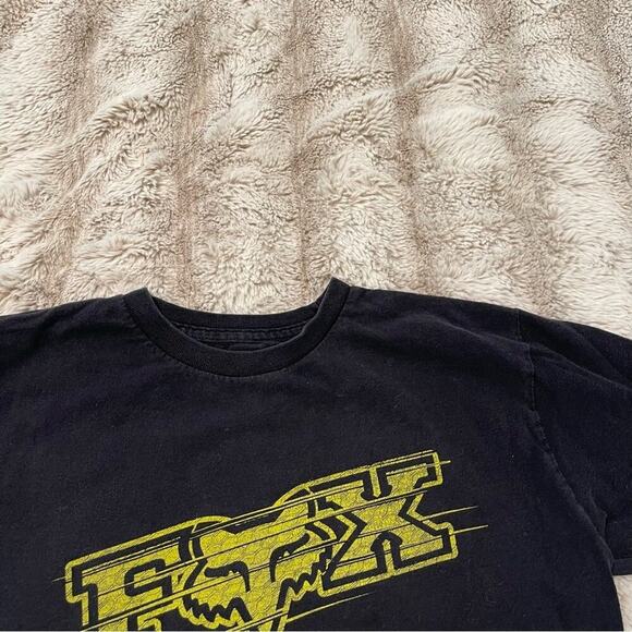 Fox Racing Yellow & Black Upcycled Crop Top - Picture 3 of 4